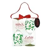 CR Gibson Lolita Acrylic Wine Glasses, Holly Berry , Set of 2