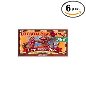 Celestial Seasonings Holiday Tea Gingerbread Spice Herb Tea, 20-count (Pack of6)