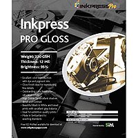 Inkpress Pro Professional Pro Gloss, Bright White Single Sided Inkjet Paper, 330gsm, 12mil, 13" x 19", 50 Sheets