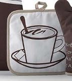 Topflappen Kaffee arabica Kaffeemotiv Braun