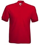 Fruit of the Loom 65/35 Pique Polo Shirt, Red, XL