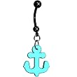 Nautical Anchor Glow in the Dark Belly Ring