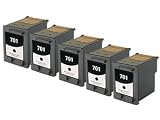 HP 701 (CC635) Remanufactured Black Ink Cartridges: 5-pack for use with HP Fax 640 2140