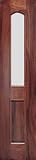 MAI A79SGS Unfinished A79 Alpine SideLight with Arch-Top Beveled Glass and Light-Dividing Panel, 6 8 Height, Pre-Hung A79SGS