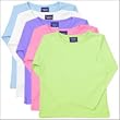Girls Solid Interlock Long Sleeve Picot Tee