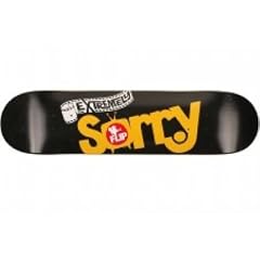 Flip Extremely Sorry Black Skateboard Deck 8.13