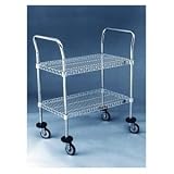 Buy 36W x 24L x 38H No Finish Steel 2 Shelf Open Wire Utility Cart by DrillSpot