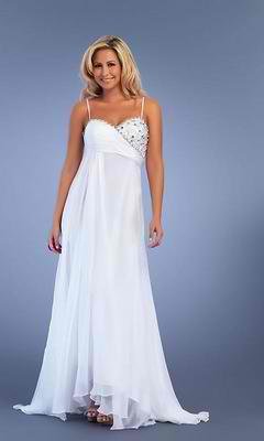White Chiffon Prom Dress