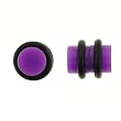 No Piercing Required - High Quality Purple Acrylic Fake Plugs - Imitation 4G with Rubber Bands - Very Strong Magnets - Sold as a Pair