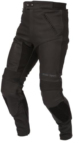 Milano Sport Estoril Motorcycle Leather Jeans (Black, Size 38)