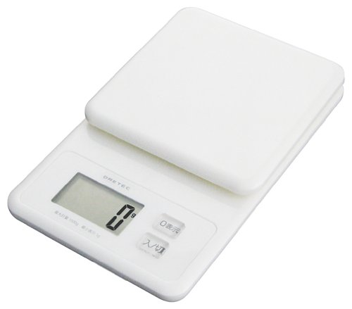 DRETEC デジタルスケール 「ホイップ」 1kg ホワイト KS-147WT