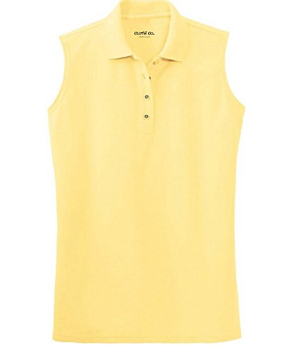 Clothe Co. Ladies Silky Touch Sleeveless Polo Shirt