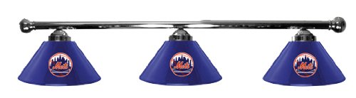 New York Mets Pool Table Light - Chrome Bar