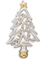 Sterling Silver/14 Karat Gold Plate Tree Pendant