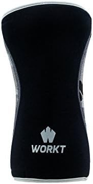Workt Knee Compression Support Sleeve for CrossFit, Weightlifting, Powerlifting, Exercise &amp; Sports - Made in the USA with Sustainable &amp; Eco-Friendly Ecoprene Neoprene - 5MM - 1 Sleeve (Gray Camo, M)