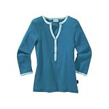 sexy 3/4 Arm Jeans SHIRT Knopfleiste tiefes Dekollete XS 32/34