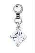 CLEAR SQUARE GEM MICRODERMAL DANGLE