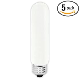 GE 45145-5 40-Watt Tubular Soft White T10 Light Bulb, 5-Pack by General Electric