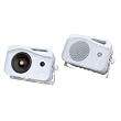 Pyle PLMR25 4-Inch 300 Watt 3-Way Weather Proof Mini Box Speaker System (White)
