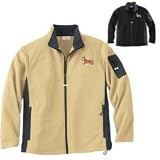 Corgi Men's Soft Micro Fleece Unlined Jacket with Embroidered image, & Bone Zipper Pull