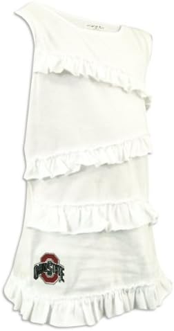 Ohio State Buckeyes Girls "Amber" White Top:S 5-6