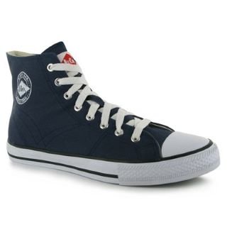 Lee Cooper Canvas Hi Top Trainers Mens Navy 9 UK UK