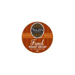 Tully's French Roast DECAF Coffee for Keurig Brewing Systems 24 K- Cups (2 Pack)