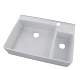 Belle Foret BFF5KITWH Apron Front Fireclay Kitchen Sink, White