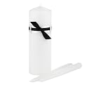 Love Links Unity Candle Set - White/ Black