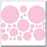 Light Pink Polka Dot Wall Transfer Stickers Mural