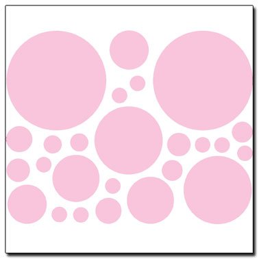 Light Pink Polka Dot Wall Transfer Stickers Mural