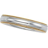 14K Two Tone Gold Design Band