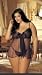Plus Size Glitter Net Babydoll With slightly padded under wired cup with lace trim across top, stretch mesh back, adjustable shoulder straps, and bow at front. Comes with G-string. Sexy Lingerie for Women, Sexy Costumes, Plus Size Lingerie, Panties, Corse