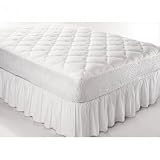 Quilted PillowTop Down Mattress Cover - Twin (White) (1.5 H x 39 W x 75 D)