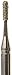 Crosstech Multi-Use Diamond Burs 830/008S (0.8 mm head size. 2.7 mm head length), Friction Grip Shank, Medium, Pear (Pack of 5)