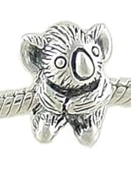 Authentic Biagi Full Body 3D Koala Bear Solid 925 Sterling Silver Bead fits European Charm Bracelet