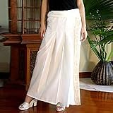 NOVICA Cotton wrap around skirt, 'Thai Sophistication'