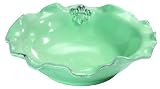 Fleur De Lis Soup/Pasta Bowl Celadon Set of 4