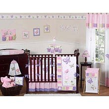 Butterfly Pink and Purple 9 Pc Crib Bedding Set By Jojo Designs product image