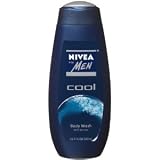 Nivea For Men, Cool, Hair and Body Wash, 16.9-Ounce Bottle (Pack of 3)