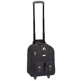 Buy Day Tripper Rolling Bag in Black with Khaki Accents by Baggallini by Baggallini