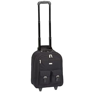 Buy Day Tripper Rolling Bag in Black with Khaki Accents by Baggallini by Baggallini