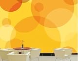FotoTapete No.36 "RETRO CIRCLES" 400x280cm Pop Art, Kreise, Kugeln, Abstrakt, Retro, Muster, Hintergrund, orange, g&uuml;nstig, Photo Wall Mural
