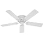 Hunter 20803 Low Profile III 52-Inch 5-Blades Ceiling Fan, White