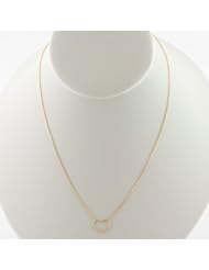 14 Karat Yellow Gold Sideways Polished Open Heart Adjustable Necklace