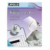 ACCO BRANDS / Laser printer transparency film, 50 sheets/box / APOCG7060 / Sold as 1 Box / Mfr Part # CG7060 \*/ Laser printer transparency film, 50 sheets/box