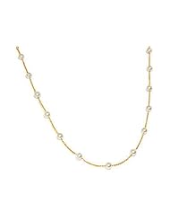 14k Yellow Gold Tin Cup Necklace Set with 6.0mm Akoya Cultured Pearls