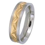 New Mens Titanium Polished Single Gold Band Ring with Intricate Plating Design, 8mm Wide. Available in most sizes. Comes in a Quality Gift Box.