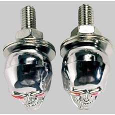 CUSTOM ACCESSORIES SKULL LICENSE PLATE FASTNERS