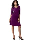 Elementz Petite Dress, Slimming Three Quarter Sleeve
